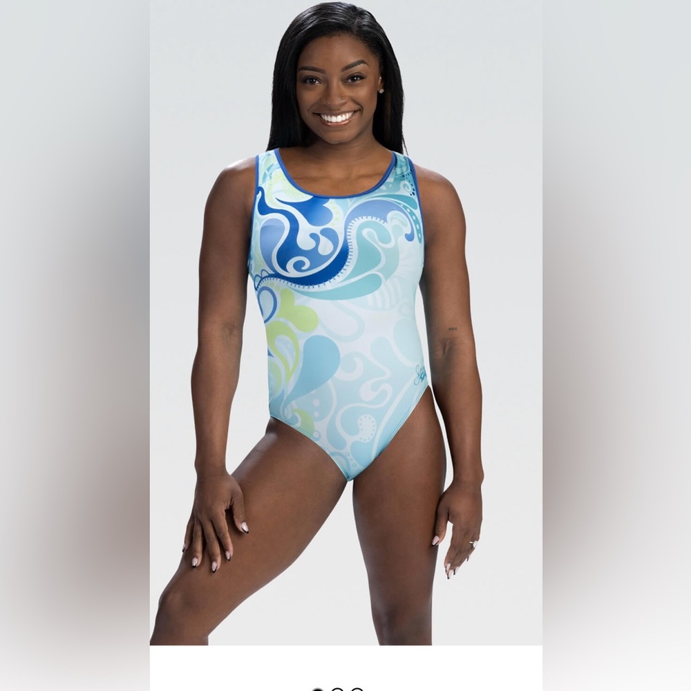 NWT Simone Biles Swirl Of Greatness GK Tank gymnastics tumbling dance leotard